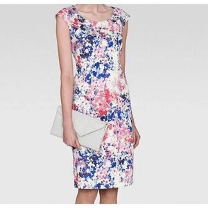 NWT L.K. BENNETT HANNAH pink FLORAL DRESS sz 2